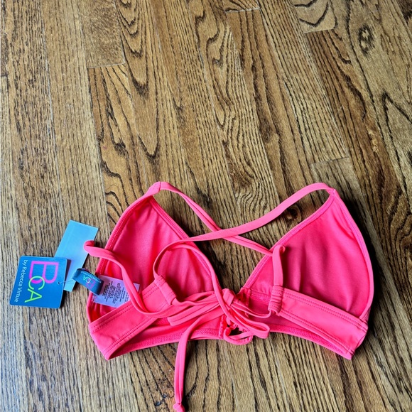 Becca standard lace up bikini top. Color is grapefruitt. Size medium. - Picture 4 of 4